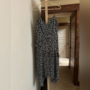Asymmetrical ruffle dress